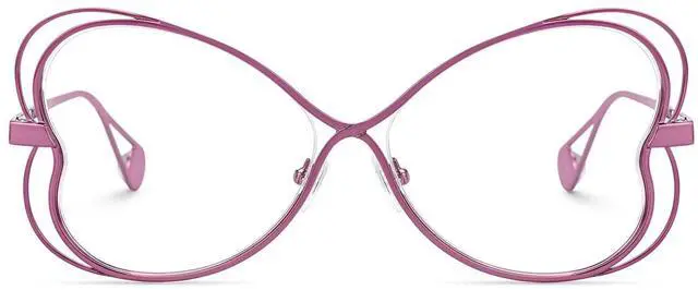 Main image of Zeelool Geometric Glasses Metal Eyewear for Women Blue Light Blocking Glasses Anti Eyestrain Glasses ZJGM405125-02 Purple