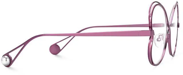 Alt view image 5 of 5 - Zeelool Geometric Glasses Metal Eyewear for Women Blue Light Blocking Glasses Anti Eyestrain Glasses ZJGM405125-02 Purple