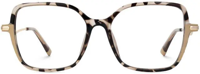Main image of Zeelool Trendy Square Blue Light Glasses for Women Computer Glasses Rendon ZJGX446980-06 Tortoise