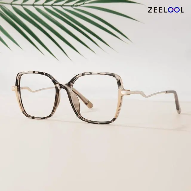 Alt view image 2 of 5 - Zeelool Trendy Square Blue Light Glasses for Women Computer Glasses Rendon ZJGX446980-06 Tortoise