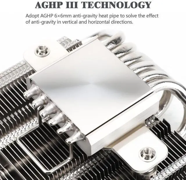 Alt view image 2 of 5 - Thermalright AXP120-X67 Low Profile CPU Air Cooler with Quite 120mm TL-C12015 PWM Fan, 6 Heat Pipes, 67mm Height, for AMD AM4/Intel LGA 1700/1150/1151/1155/1156/1200/2011/2066