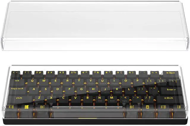 Main image of kwmobile Keyboard Cover Compatible with 60% Mechanical Keyboard RK61 / GK61 / SK6 / DK61 Case - Protective Cover for Mechanical Keyboard - Transparent