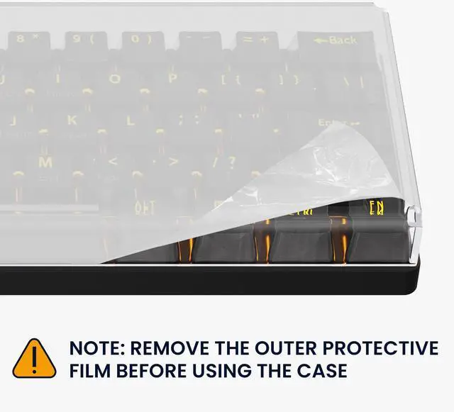 Alt view image 4 of 5 - kwmobile Keyboard Cover Compatible with 60% Mechanical Keyboard RK61 / GK61 / SK6 / DK61 Case - Protective Cover for Mechanical Keyboard - Transparent