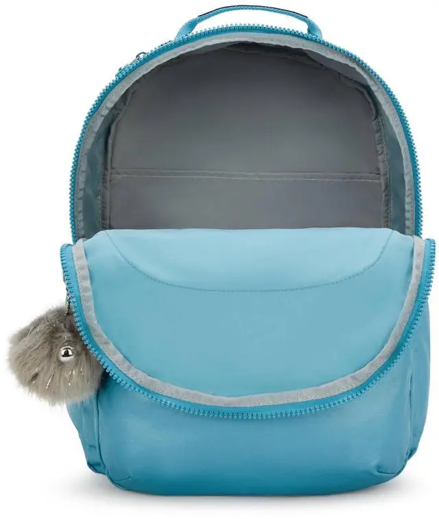 Alt view image 3 of 5 - Kipling Seoul Extra Large Metallic 17" Laptop Backpack Aqua Tides Metallic