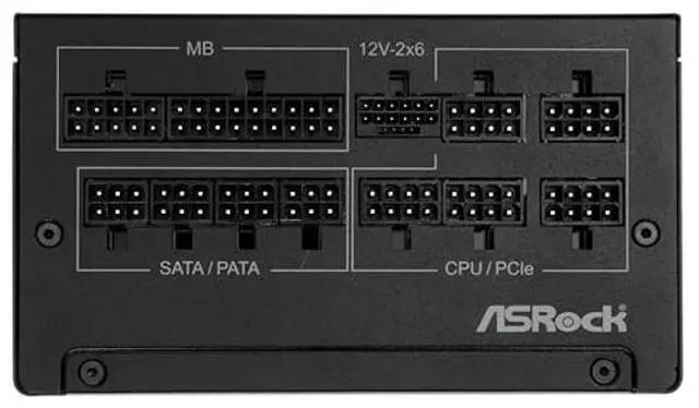 Alt view image 3 of 5 - ASRock Steel Legend SL-1000G 1000W 80 Plus Gold & Cybenetics Platinum Full Modular Power Supply ATX3.1 & PCIe5.1 Ready with Dual Color 12V-2x6 Cable 10 Years Warranty