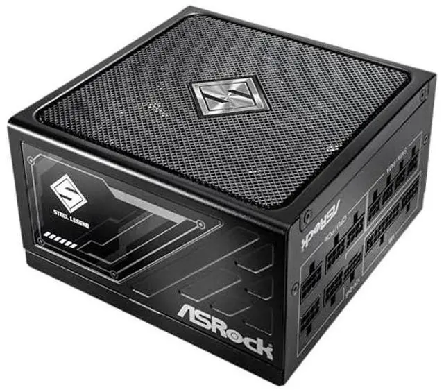 Alt view image 5 of 5 - ASRock Steel Legend SL-1000G 1000W 80 Plus Gold & Cybenetics Platinum Full Modular Power Supply ATX3.1 & PCIe5.1 Ready with Dual Color 12V-2x6 Cable 10 Years Warranty