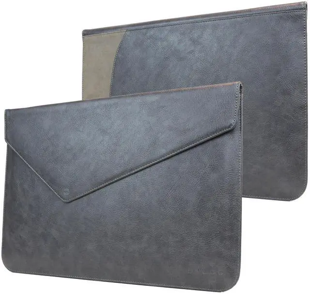 Main image of MacBook Pro Touch 15" (2016, 2017) Sleeve, Snugg - Slate Grey Leather Sleeve Case Protective Cover for MacBook Pro Touch 15" (2016, 2017) 15" Touchbar