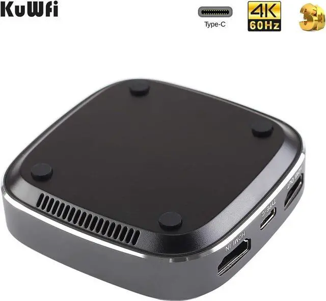 Alt view image 3 of 5 - KuWFi Video Game Capture Card Switch 4K 1080P 60FPS HDMI to USB C Capture Card for All HDMI Devices Such as Streaming Work with OBS/Camera/PS4/PC