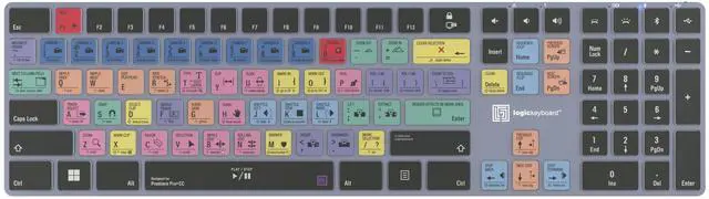 Alt view image 2 of 5 - Logickeyboard Wireless Backlit 'Titan' Designed for use with Adobe Premiere Pro on Windows  p/n LKB-PPROCC-TPC-US