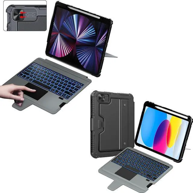 Main image of Nillkin iPad pro 12.9 inch 3/4/5/6th Backlit Keyboard case with ipad 10th Backlit Keyboard case