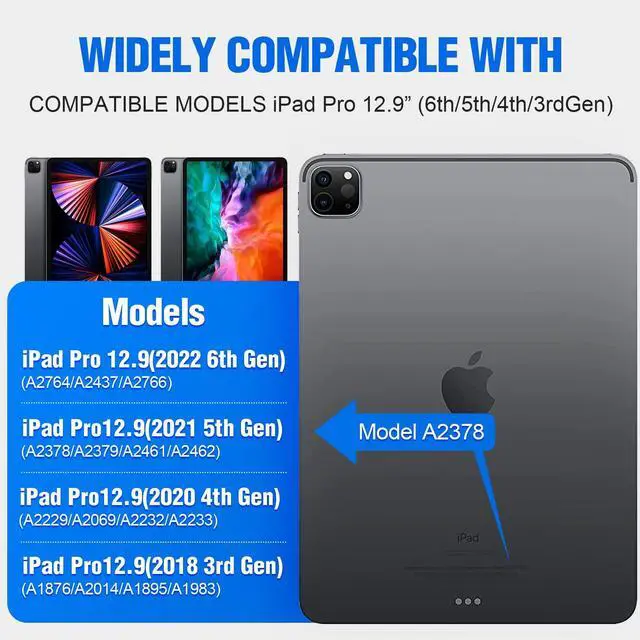 Alt view image 2 of 5 - Nillkin iPad pro 12.9 inch 3/4/5/6th Backlit Keyboard case with ipad 10th Backlit Keyboard case