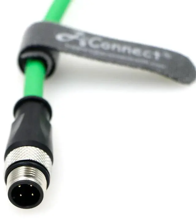 Alt view image 2 of 5 - AConnect Shielded Flexible Ethernet Camera Cable M12 4Pin D-Code Male to 4Pin D-Code Male Cat5e Ethernet Waterproof Cable for Industrial Camera 2M/6.5Ft