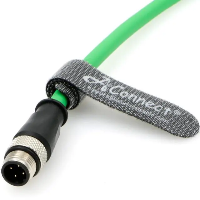 Alt view image 3 of 5 - AConnect Shielded Flexible Ethernet Camera Cable M12 4Pin D-Code Male to 4Pin D-Code Male Cat5e Ethernet Waterproof Cable for Industrial Camera 2M/6.5Ft