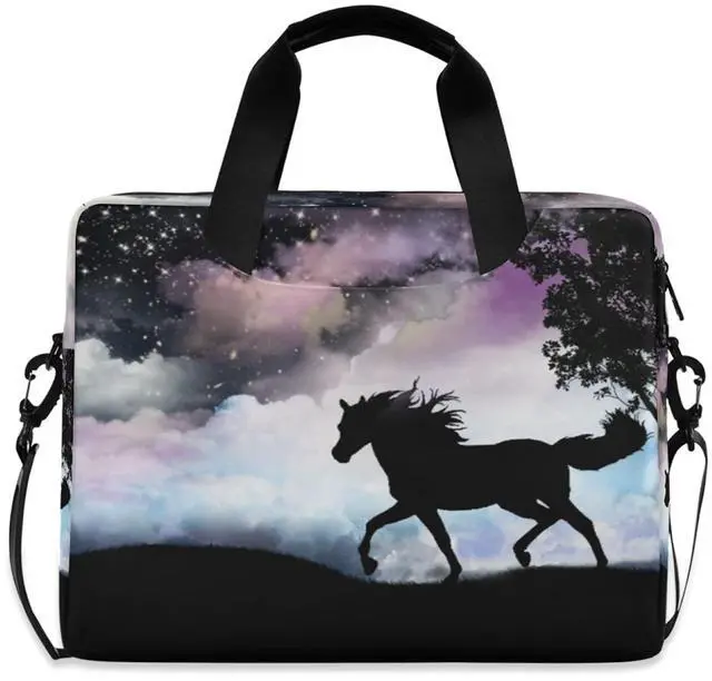 Main image of Horse Laptop Messenger Bag Case Sleeve Crossbody Briefcase for Men Women with Shoulder Strap Handle 13 14 15.6 inch 18