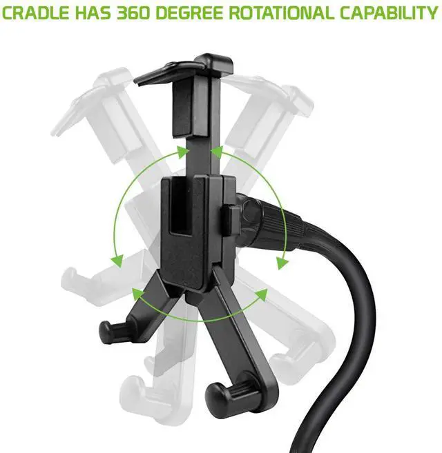 Alt view image 3 of 5 - Tablet Mount & Cup Holder Base Compatible/Replacement for iPad Pro 12.9 Air Mini 4 3 Samsung Galaxy Tab S6 10.5 A 8.0 S5e S4 S3 A/E Amazon HD 8 10 Kindle Fire 7 5 F2 8.0 Surface (Goose Neck)