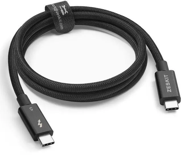 Alt view image 3 of 5 - Zeskit Certified Thunderbolt 5 Cable 120Gbps 240W, 1m Braided