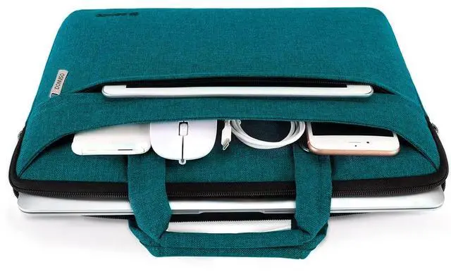 Alt view image 3 of 5 - DOMISO 15.6 inch Laptop Messenger Shoulder Bag Tote Bag for Women for Men,Business Travel Work Computer Bag Case Briefcase,Compatible with 16 inch MacBook Pro/Max,15.6 inch HP Lenovo Dell XPS 16, Teal