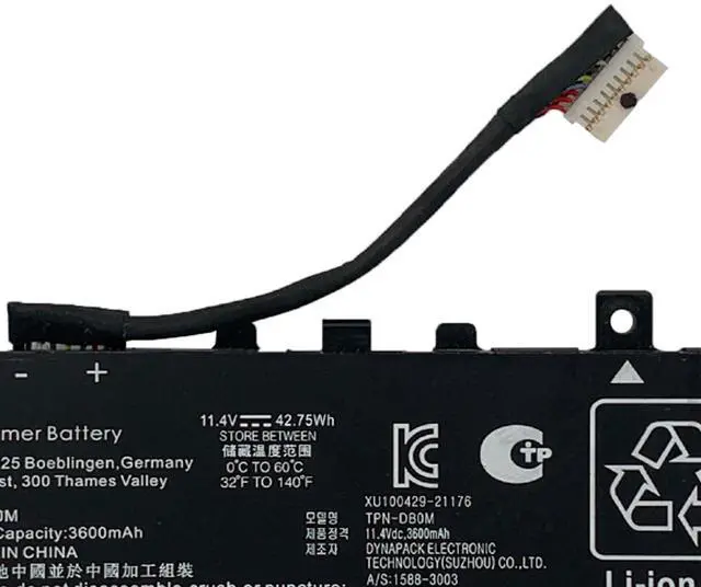 Alt view image 4 of 5 - EPYOBW AN03XL Laptop Battery 42.75Wh 3600mAh 11.4V Compatible with HP Pro x360 Fortis 11 G9 inch G9 Notebook PC 48B40AV 48B41AV 48B45AV Series AN03042XL TPN-DB0M M73474-005 M64308-2C1