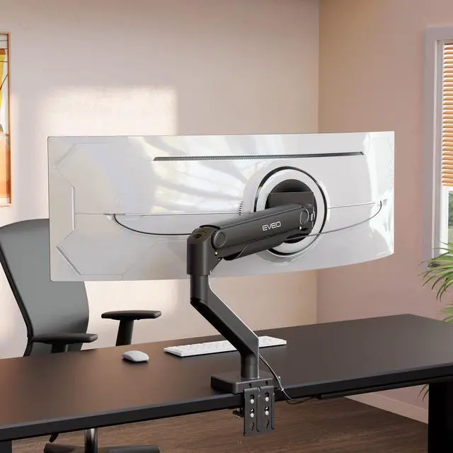 Alt view image 2 of 5 - Premium Ultrawide Monitor Arm 49" - for Samsung Odyssey G9 Monitor Arm, Heavy Duty Monitor Arm, Curved Ultrawide Monitor Mount, Vesa Bracket Up to 49 Inch, Adjustable Height, Max VESA 100x100, Black
