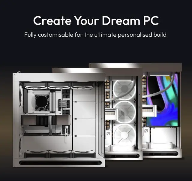 Alt view image 5 of 5 - HAVN HS 420 Dual-Chamber Mid Tower PC Case ATX White | Hybrid Design, 11x 140mm Fan Slots & 3X 420mm Radiator Support, SimpliCable Cable Management, Tempered Glass, PWM Fan Hub