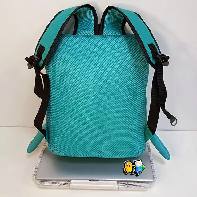 Alt view image 5 of 5 - IBSLBMO Cute Cartoon Backpack Casual Travel Green Anime Bag Finn Jake Adventure Trip Breathable Portable Lightweight Backpack
