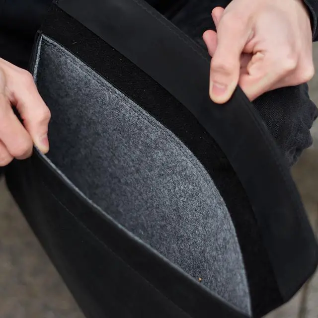 Alt view image 3 of 4 - Black Leather Sleeves 13" Made for MacBook Air 13 inch Leather Case - Carrying Protective Cases Compatible with MacBook 13" Air/Pro M1 M2 M3 M4 MAC MAX PRO A2338 A2681 3113 A3240 A2337, Black