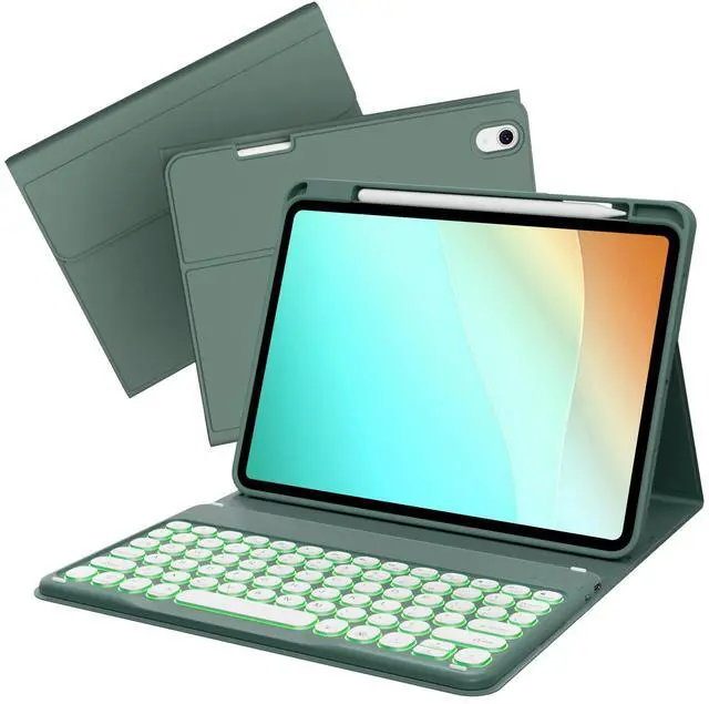 IPad 11th/10th Gen Keyboard Case - 7 Color Backlit Detachable Bluetooth Keyboard