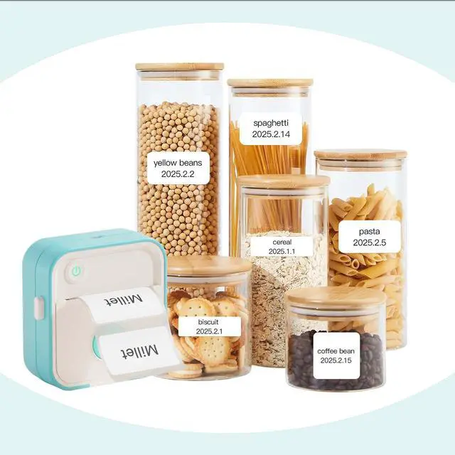 Alt view image 2 of 5 - LAIBEAR Label Maker Machine with Tape, Little Printer, Portable Thermal Printer Compatible with iOS & Android, Sticker Maker for School, Home, Office, Photos, Notes (Blue)