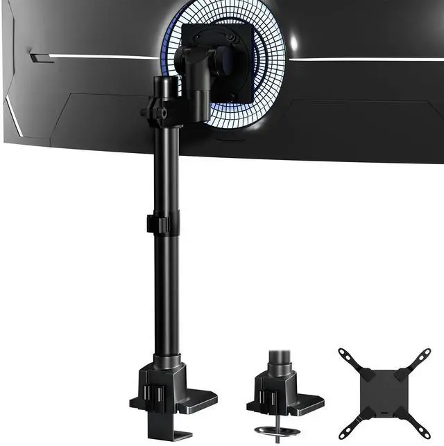Main image of Monitor-Arm Ultrawide Heavy Duty 27-57'' - Aluminum Single Monitor Mount Holds up to 59.4lbs, Adjustable Desk Mount Stand, VESA75/100/200mm, Black