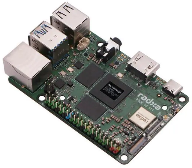 Alt view image 3 of 5 - Radxa Rock 5C(Lite) RK3588S2, 8-core CPU SBC, HDMI with 8K Output, PCIe 2.1 1-Lane, Gigabit Ethernet, Single Board Computer (Radxa Rock 5C 4GB)