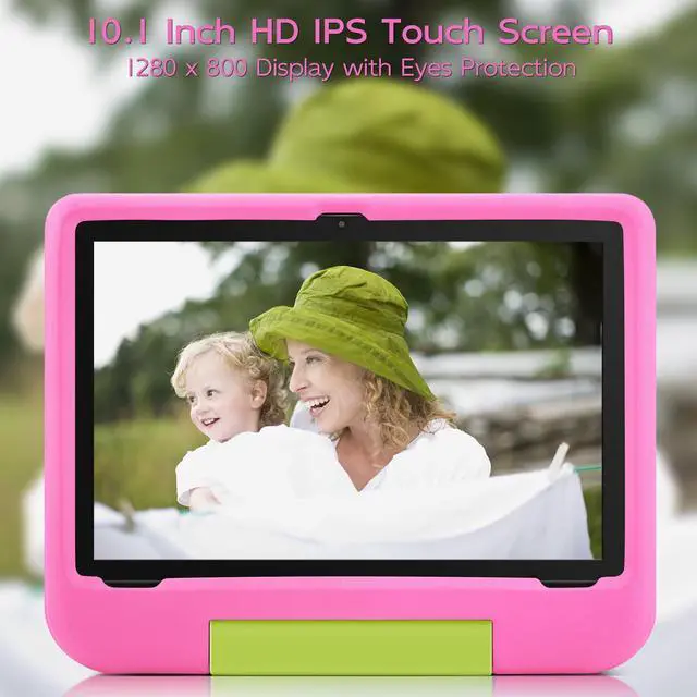 Alt view image 3 of 5 - Kids Tablet, 10.1 Inch Android 14 Tablet for Kids, Octa-Core, 8(4+4)GB RAM 64GB ROM Expandable, IPS HD 1280x800, WiFi 6, 5000mah Battery, GMS, 2.0MP + 5.0 MP, Parental Control Mode (Pink EVA Case)