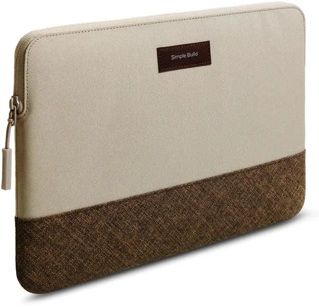 Main image of Simple Build Minimalist Slim Sleeve for MacBook Air/Pro 13/14/15/16-inch M1/M2/M3/M4 | Thin & Lightweight Laptop Sleeve (Latte, for Case-Free 13" MacBook Air (M2/M3/M4) Only)
