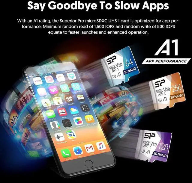 Alt view image 5 of 5 - Silicon Power 2-Pack 256GB Micro SD Card U3 Nintendo-Switch Compatible, SDXC microsdxc High Speed MicroSD Memory Card with Adapter