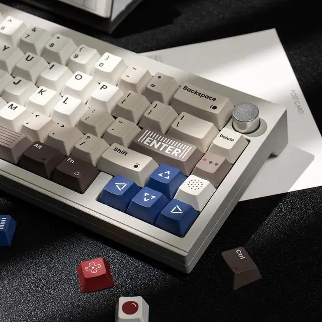 Alt view image 2 of 5 - Sumgsn 129 Key PBT Dye Sub Keycaps Retro Gaming Keycap Set Cherry Profile Fit for 61/64/87/104/108 Cherry Mx Switches Mechanical Keyboard