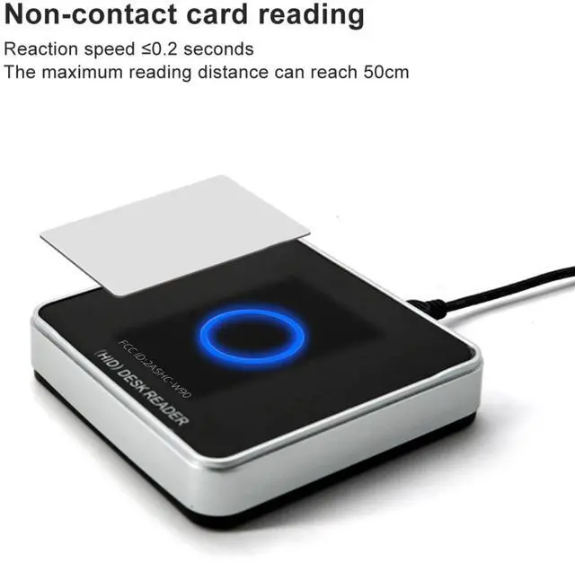 Alt view image 2 of 5 - RFID Card Reader, UHF USB Desktop Reader Writer 902928MHz Frequency, 50cm Contactless Proximity Sensor Built-in Buzzer, Compatible with ISO18000-6C, ISO18000-6B