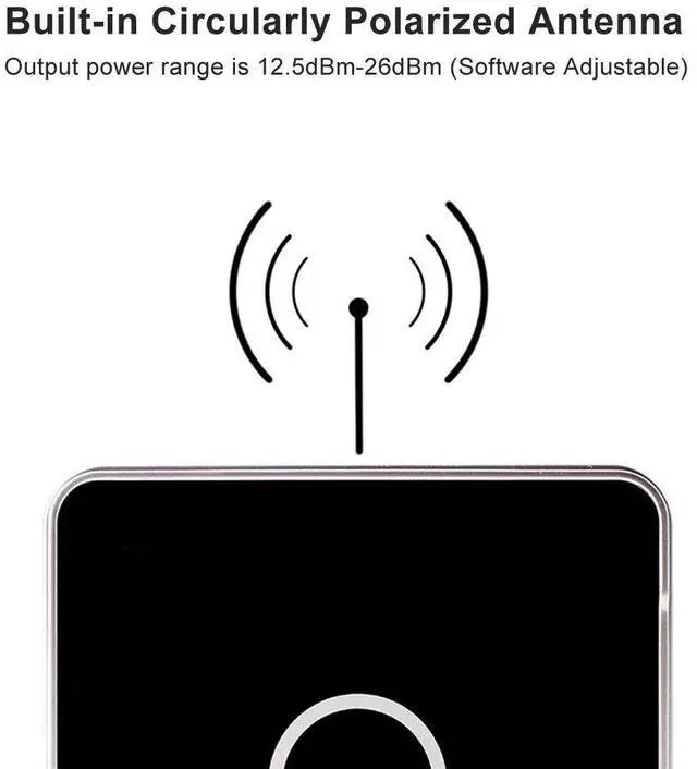 Alt view image 3 of 5 - RFID Card Reader, UHF USB Desktop Reader Writer 902928MHz Frequency, 50cm Contactless Proximity Sensor Built-in Buzzer, Compatible with ISO18000-6C, ISO18000-6B