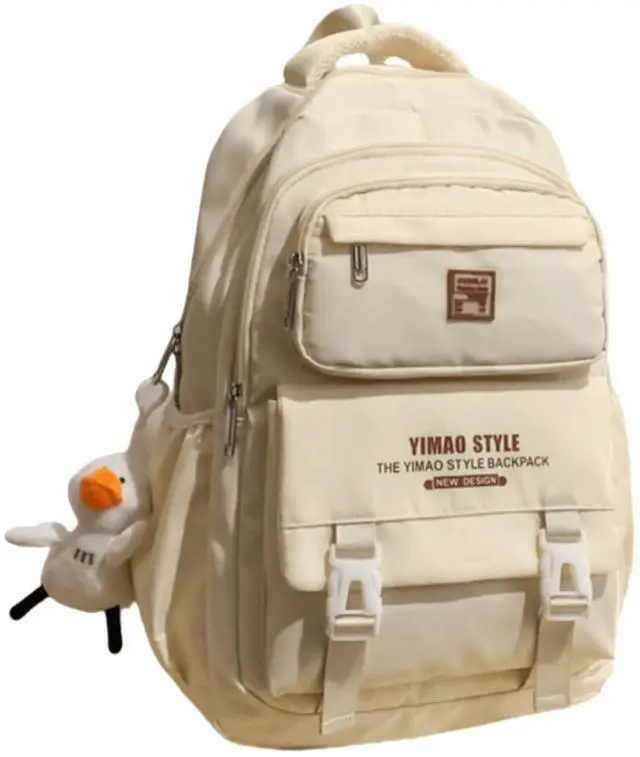 Main image of WanMaoTai Cute Aesthetic Backpack Y2K Supplies Laptop Bag Travel Bookbag Large Capacity Japanese Style (White)