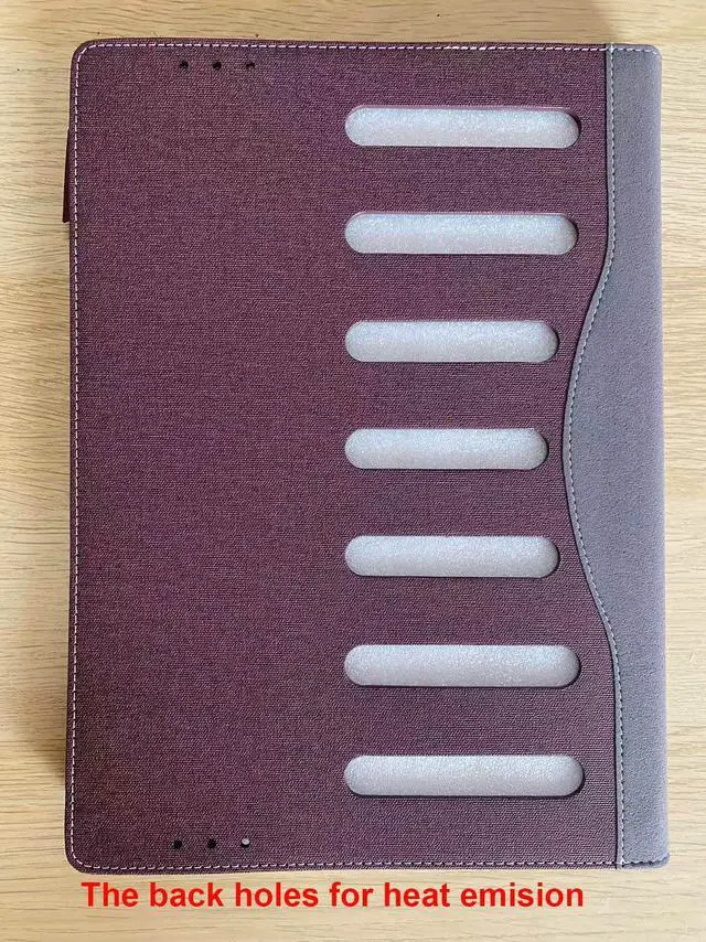 Alt view image 2 of 5 - XJchen Laptop Cover Compatible with Lenovo IdeaPad Flex 5 14ALC7 14IAU7 14ABR8 14AHP9 14IRH9 14IRU9 14IRU8 14Q8X9 14 Inch Case Protective Device Sleeve PU Lenther Notebook Pouch (Wine red)