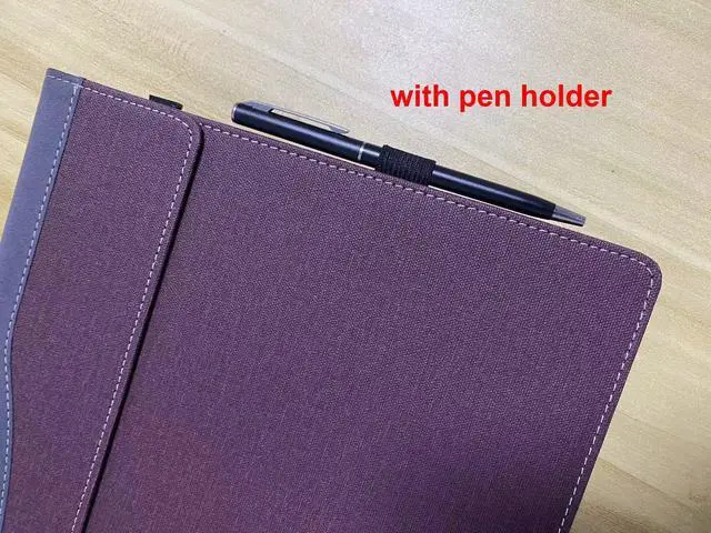 Alt view image 5 of 5 - XJchen Laptop Cover Compatible with Lenovo IdeaPad Flex 5 14ALC7 14IAU7 14ABR8 14AHP9 14IRH9 14IRU9 14IRU8 14Q8X9 14 Inch Case Protective Device Sleeve PU Lenther Notebook Pouch (Wine red)