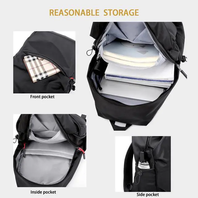 Alt view image 4 of 5 - YOJOY Girls Backpacks 15.6 Inch Laptop Backpack Travel Daypack Laptop Backpack for Men College Backpacks Lightweight Travel Rucksack Middle School Bag For Boys