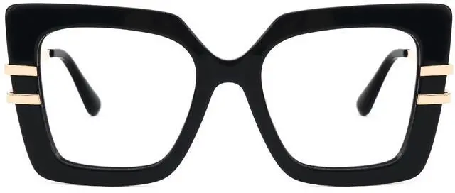 Main image of Zeelool Oversized Square Blue Light Blocking Glasses for Women ZJGX444789-02 Black