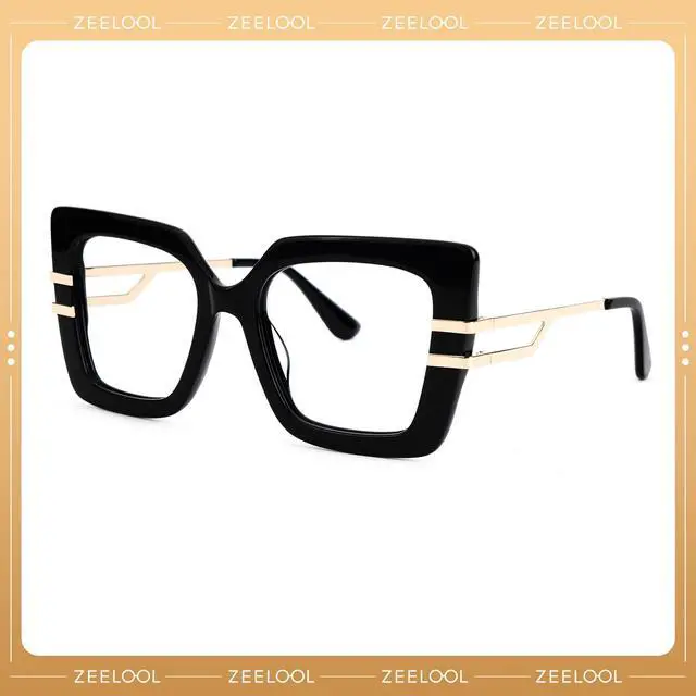 Alt view image 2 of 5 - Zeelool Oversized Square Blue Light Blocking Glasses for Women ZJGX444789-02 Black
