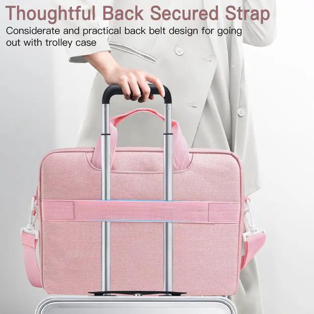 Alt view image 4 of 5 - JETech 16 17 17.3 Inch Laptop Bag Case, Waterproof Slim Computer Sleeve Cover Compatible with MacBook Air/Pro 16, Predator Helios 16, ASUS ROG Strix G17, HP Envy 17.3 (Pink)