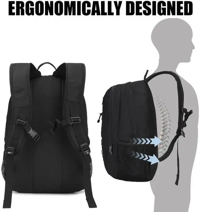 Alt view image 5 of 5 - HEAD 30L Waterproof Travel Backpack for Men, Lightweight Laptop Backpack Fits 15.6 inch Notebook,Casual Daypack Backpack for College/Sport/Workout/Outdoor/Daily Use