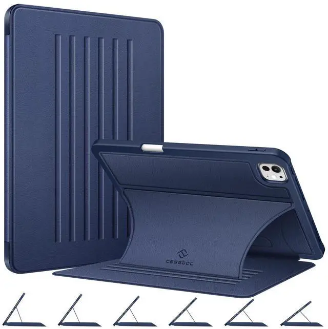 Main image of Fintie Magnetic Stand Case for iPad Pro 11-inch M4 (2024) (Model Number: A2836/A2837/A3006) - Multiple Angles Shockproof Rugged Soft TPU Cover with Pencil Holder, Auto Wake/Sleep, Navy