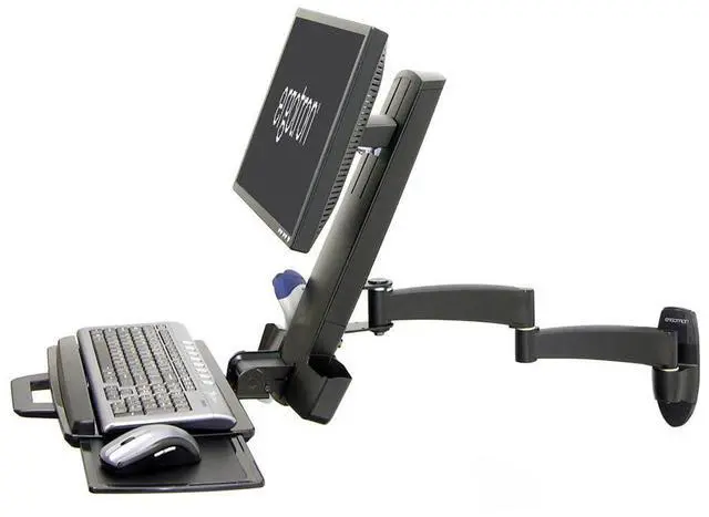 Main image of Ergotron - 200 Series Combo Monitor Arm, VESA Wall Mount - for Monitors Up to 24 Inches, 6 to 18 lbs - Black