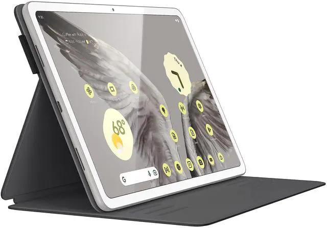 Alt view image 3 of 5 - Speck Google Pixel Tablet Case & Stand 2023 - Slim Foldable Design, Adjustable Viewing Angles, Camera Lens Protection Google Pixel Tablet Stand & Case - On, Off Magnet - Black & White MagFolio