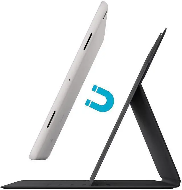 Alt view image 4 of 5 - Speck Google Pixel Tablet Case & Stand 2023 - Slim Foldable Design, Adjustable Viewing Angles, Camera Lens Protection Google Pixel Tablet Stand & Case - On, Off Magnet - Black & White MagFolio