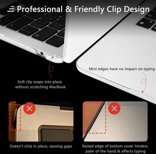 Alt view image 4 of 5 - Batianda Matte Ultra-Thin M4 MacBook Air 15 inch Case 2025 2024 2023 Release Model A3241 A3114 (M3) A2941 (M2) Durable Fingerprint-Resistant, Precision Fit, with TPU Keyboard Cover, Translucent