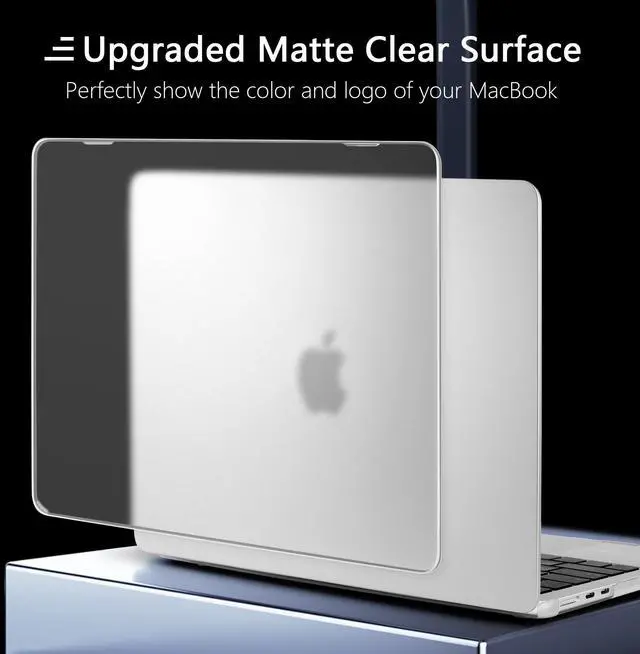 Alt view image 3 of 5 - Batianda Matte Ultra-Thin M4 MacBook Air 15 inch Case 2025 2024 2023 Release Model A3241 A3114 (M3) A2941 (M2) Durable Fingerprint-Resistant, Precision Fit, with TPU Keyboard Cover, Translucent